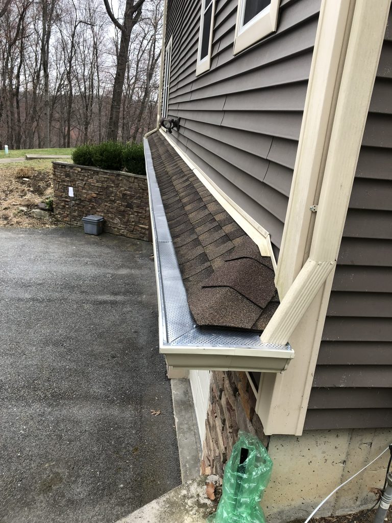 Gutter Guard installation on home in Orange County New York.
